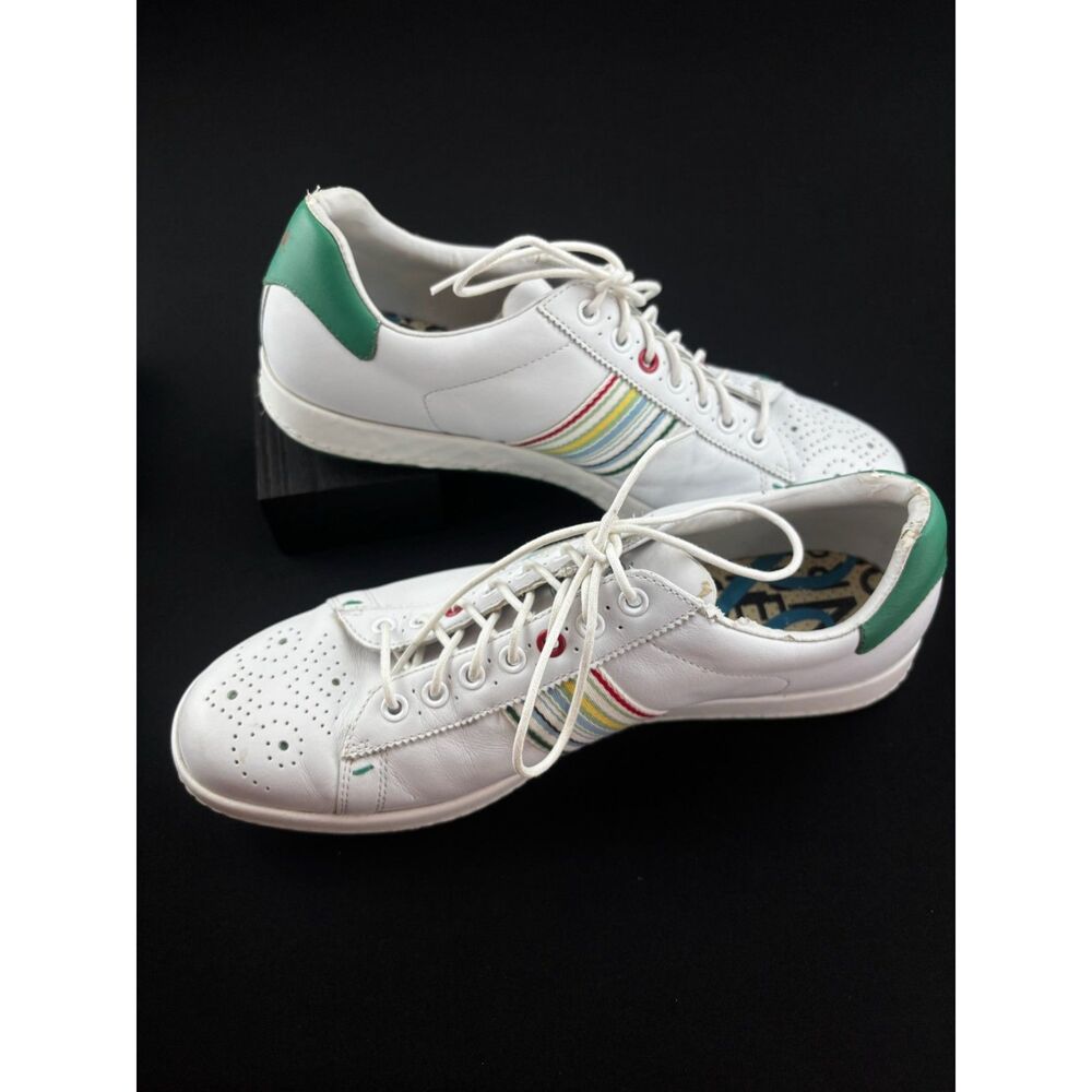 ~ Paul Smith Mens 9 Sneakers Rainbow Rabbit Lapin Designer Preppy Stripes